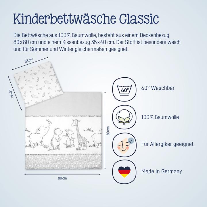 Produktbild Julius Zöllner Bettwäsche 100/135+40/60, Safari