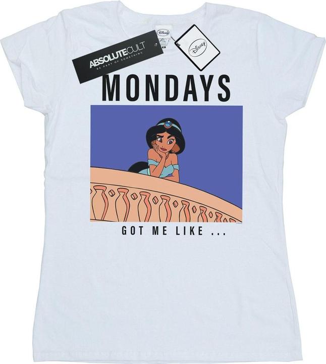 Immagine prodotto Disney Princess Jasmine Mondays Got Me Like Maglietta Donna (XL)
