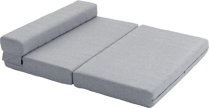Actual product image Swisshandel24 Folding armchair with bed function, guest bed, foldable, up to 250 kg, 138x80x50 cm, grey (2 person sofa)