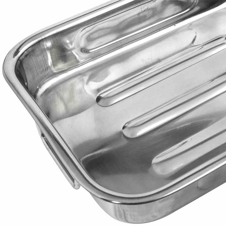 Actual product image Krüger SQUARE PAN 3 0CM STAINLESS STEEL 15130 (Frying pan, Stainless steel)