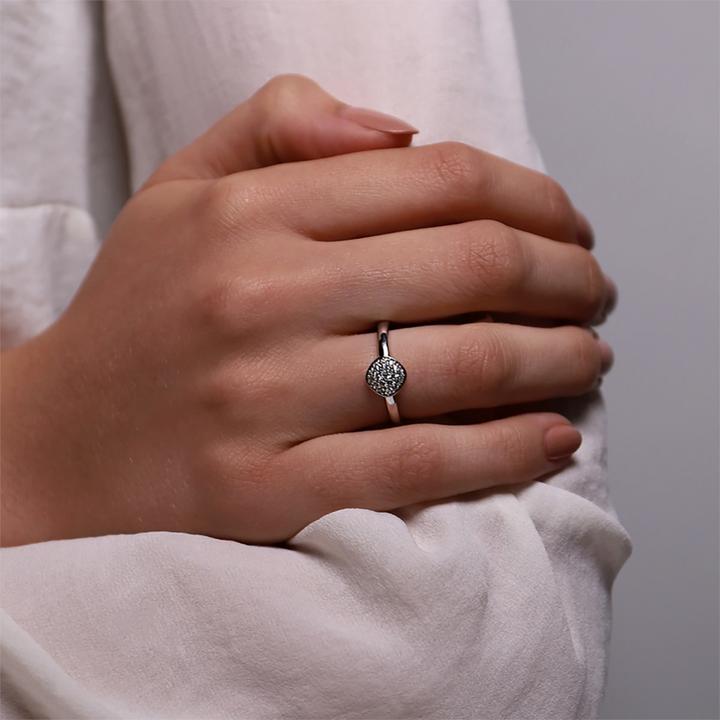 Produktbild Ti Sento Milano Ring Solitär mit Zirkonia-Pavè 12174ZI (56, 925 Silber)