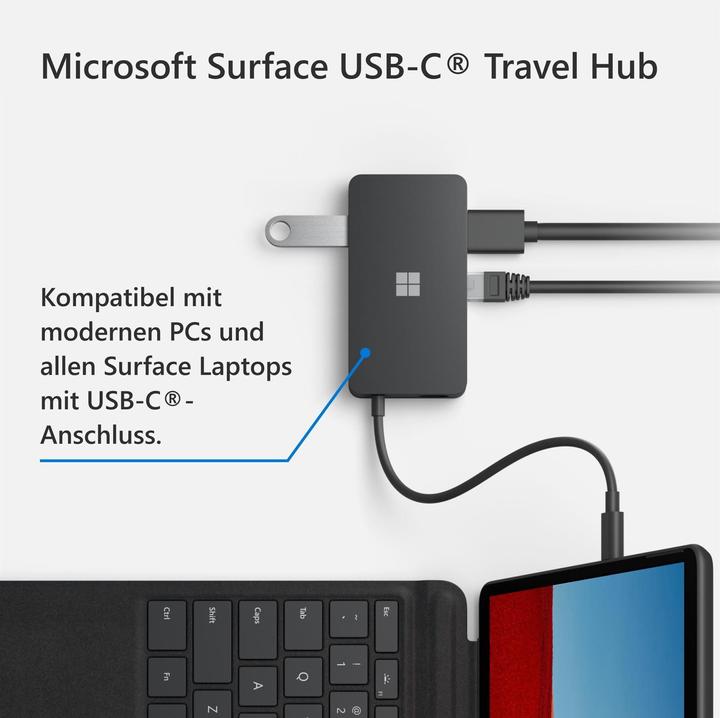 Immagine prodotto Microsoft Hub di viaggio di superficie (USB-C, 5 Porti)