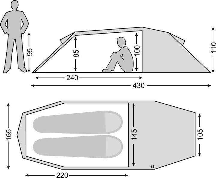 Actual product image Nordisk Oppland 2 LW Tent (Tunnel tent, 1.85 kg, 2 persons)