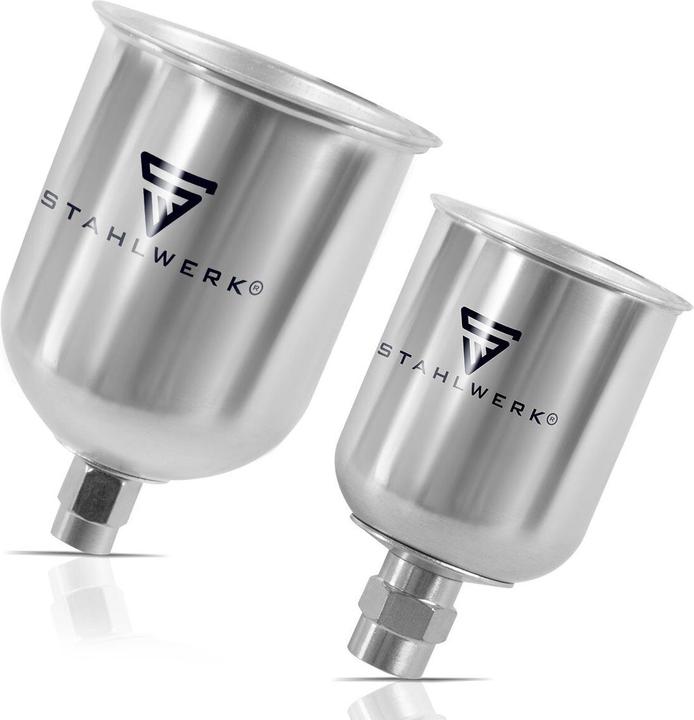 Produktbild Stahlwerk Alu Lackierbecher Set / Fliessbecher 125 ml und 600 ml Farbbecher