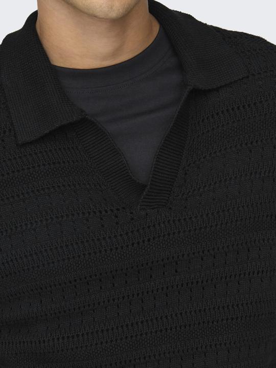 Actual product image Only & Sons Onsgrayson Ds 5 Chochet Polo Knit (M)