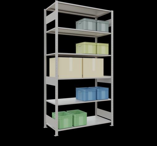 Immagine prodotto Schulte Lagertechnik Sistema di scaffalature di base senza viti MULTIplus150 con ripiani di lunghezza