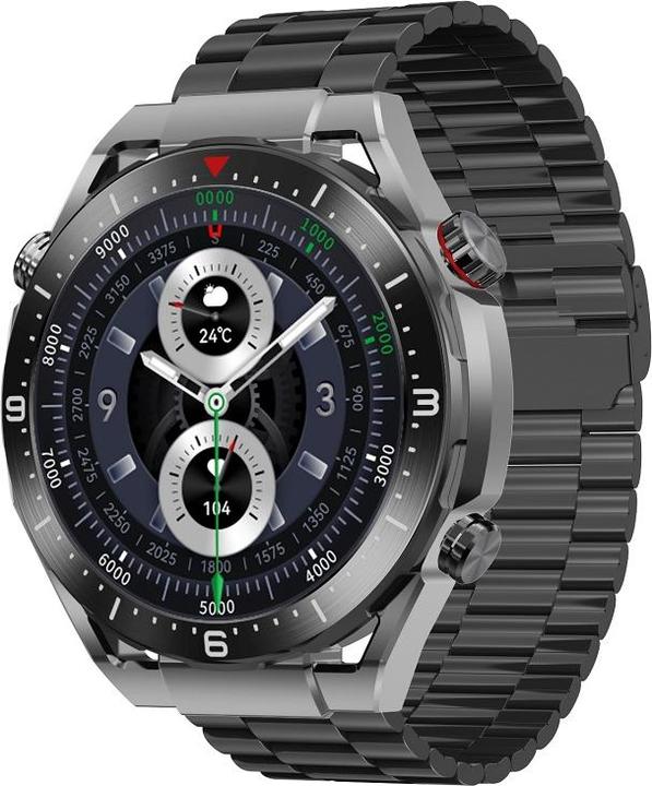 Produktbild Maxcom SMARTWATCH ECOWATCH EW01 BLACK 1,52 HD/360X360/400mAh/7-20 DIAS/BT CALLS/BLE 5.2 EW01BK (51 mm)