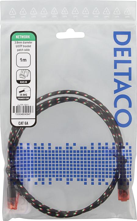 Actual product image Deltaco Gaming Patch cable (U/UTP, CAT6a, 1 m)