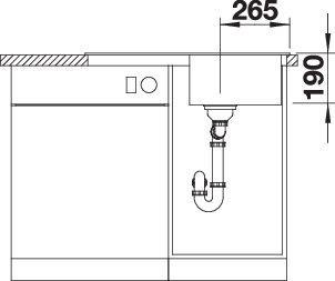 Produktbild Blanco SONA 45 S (Einbauspüle, 78 cm, 50 cm)