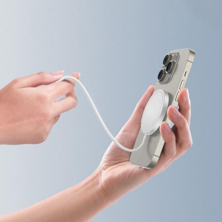 Image du produit Tech-Protect QI15W-A34 Chargeur inductif avec MagSafe et câble USB-C - blanc (15 W)