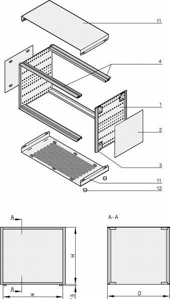 Produktbild Schroff ratiopacPRO Gehäuse - RATIOP.PRO 19" 6HE 84TE 375T (84 HE, 19 Zoll Rack)