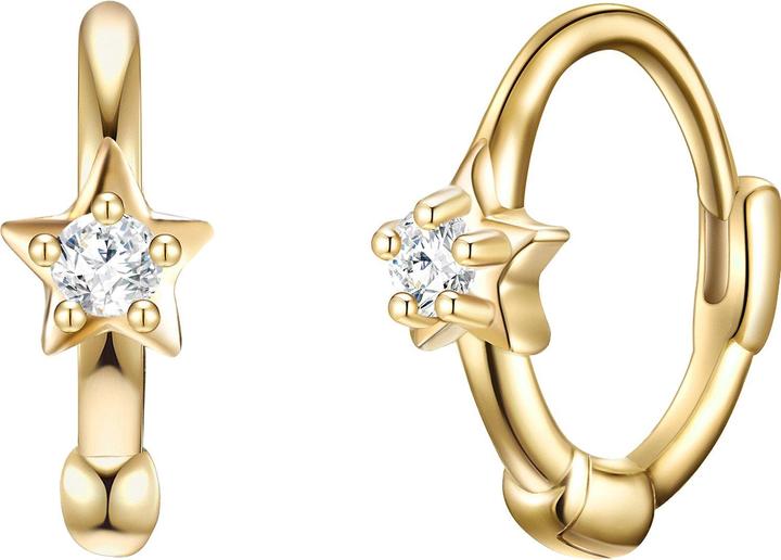 Glanzstücke München Damen Stern Sterling Silber Zirkonia gelbgold - 24521 (Sterling Silber)
