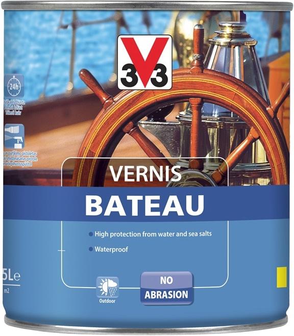 Actual product image V33 LACQUER FOR BOATS (AMBER COLOUR, 0,75 L)