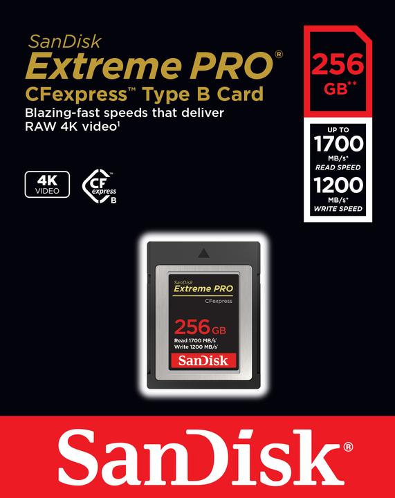 Produktbild SanDisk Extreme Pro (256 GB, CFexpress Typ B)