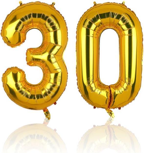 Actual product image Hermex Number balloon number 30 Golden foil balloon helium balloon balloon 40cm