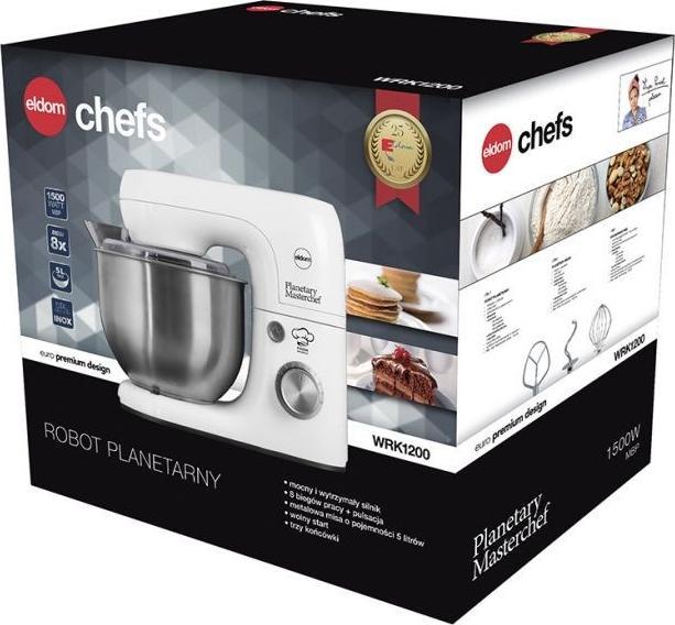Image du produit Eldom Wrk1200 Planet Stand Mixer 800w White (800 W)