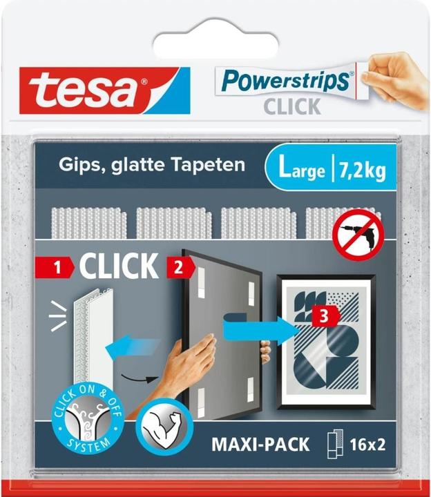 Produktbild tesa Powerstrips Klett-Klebepads (7.20 kg)