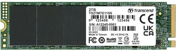 Produktbild Transcend MTE115S (2000 GB, M.2 2280)