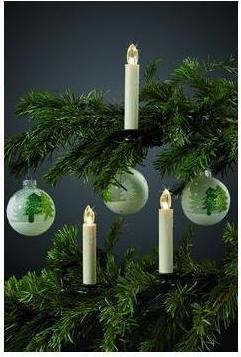 Produktbild Hellum LED-Weihnachtsbaumkerzen kabellos BASIS-SET 10 BS ww, Box (1 x)