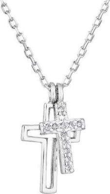 Evolution Group Silver necklace with a cross 12012.1