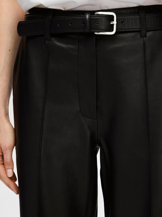 Actual product image Selected Femme Wide Fit Leather Trousers (42)