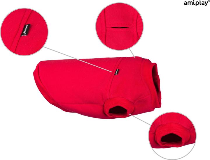 Produktbild amiplay Hoodie Dog Denver Chihuahua 25cm Red (25, Hundemantel)