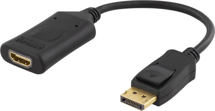 Produktbild Deltaco DP-HDMI32 video cable adapter HDMI Type A (Standard) USB Type-A Black (USB-A, HDMI, 10 cm)