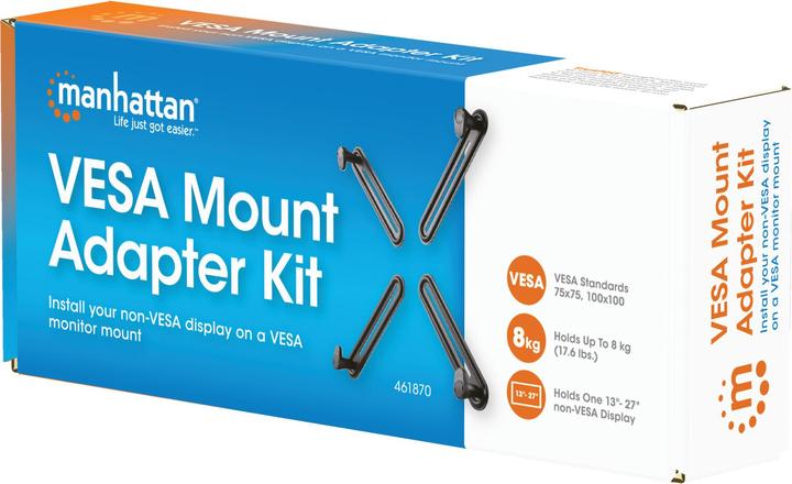 Produktbild Manhattan VESA-Adapter Set Für Monitore ohne VESA-Bohrungen (Wand, 27.01")