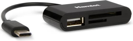 Hamlet XZR100UC lettore di schede USB 2.0 Type-C Nero (USB 2.0)