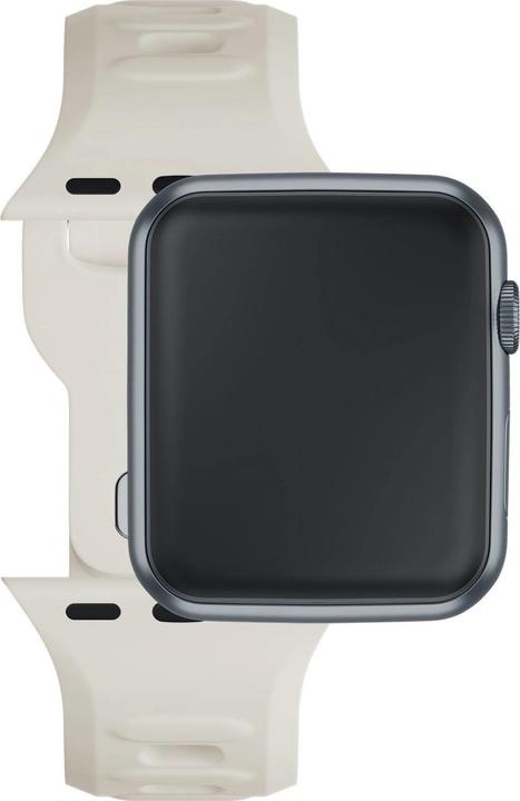 Actual product image 3MK Silicone Watch Strap beżowy/beige dla Apple Watch 38/40/41mm (Silicone, Stainless steel)