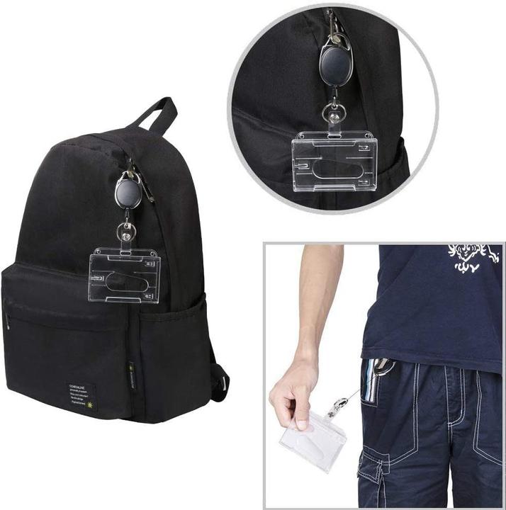 Produktbild Werkstein Anti-Lost Key-Bak Schlüsselanhänger mit Gürtelclip / Kartenhalter / Ausweishülle 3er Set