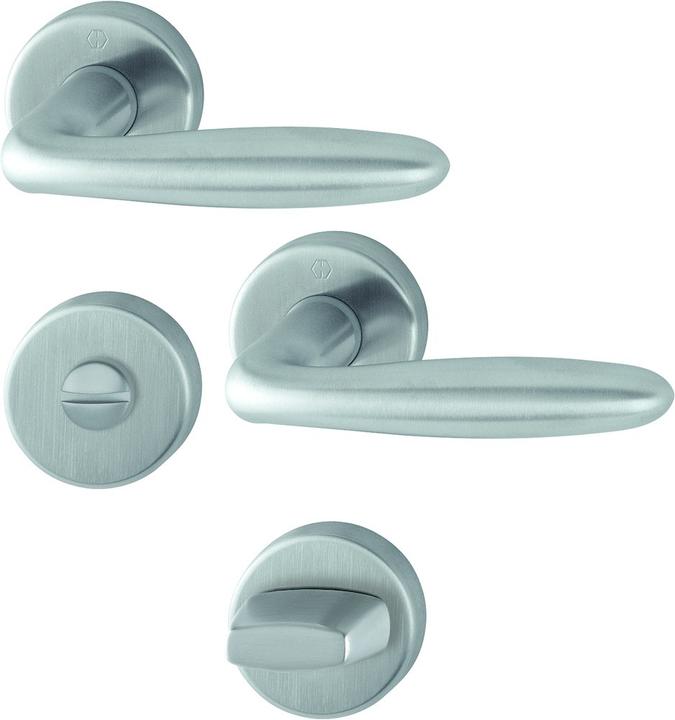 Immagine prodotto Hoppe Set di rosette Verona E1800Z/42KV/42KVS in acciaio inox F69 rotondo SK/OL DIN sinistra/destra D/D (Set di porte)