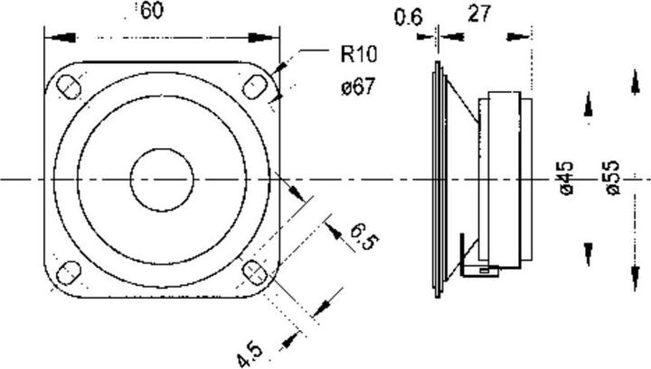 Actual product image Visaton cone tweeter TW 6 NG, 8 Ohm