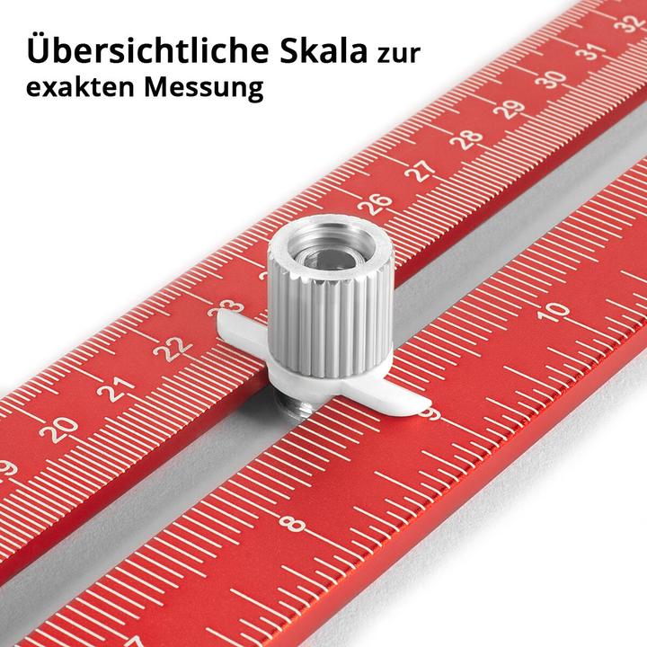 Produktbild Stahlwerk Winkel-Anreisslineal aus Aluminium mit Anschlag und Markierungsstift