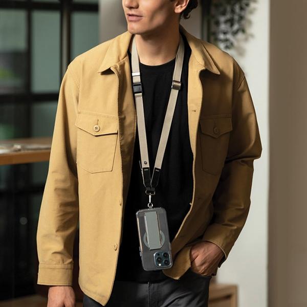 Actual product image Uniq Vista uniwersalna smycz do telefonu 2w1 zielony/dark khaki
