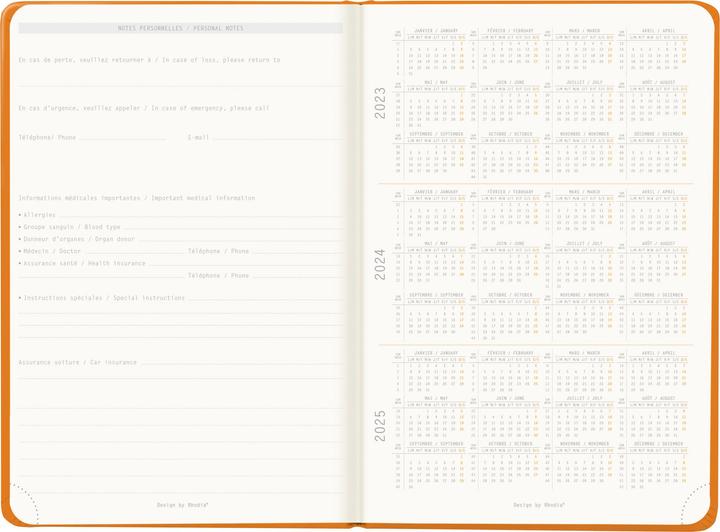 Actual product image Rhodia Webplanner (14.5 x 21.5 cm, English, French)
