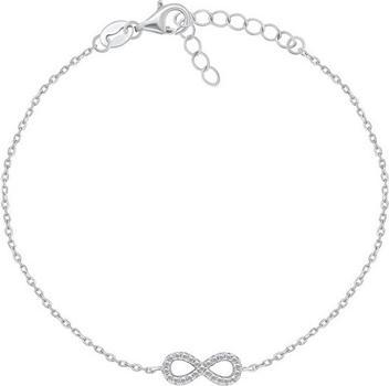 Immagine prodotto Brilio Argento - Incantevole bracciale in argento con zirconi Infinity BR42W