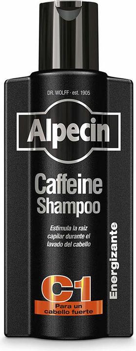 Alpecin Schwarzes Koffein Shampoo C1 für Männer mit neuem Duft 375ml (375 ml, Flüssiges Shampoo)