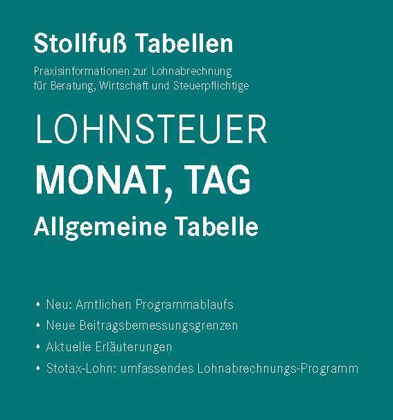 Actual product image Tabelle, Lohnsteuer 2022 Monat, Tag - S (2022)