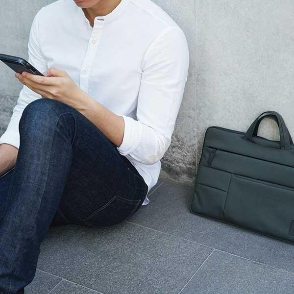 Produktbild Uniq torba Cavalier laptop Sleeve 15 szarymarl grey (15", Universal)