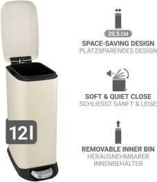 Produktbild Wenko Treteimer Design Easy-Close (12 l)