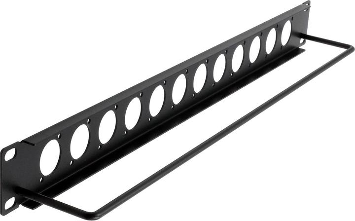 Produktbild Exsys 19" Rackblende 1HE, 12x D-Typ (XLR), mit Kabelfangbügel (Zubehör)