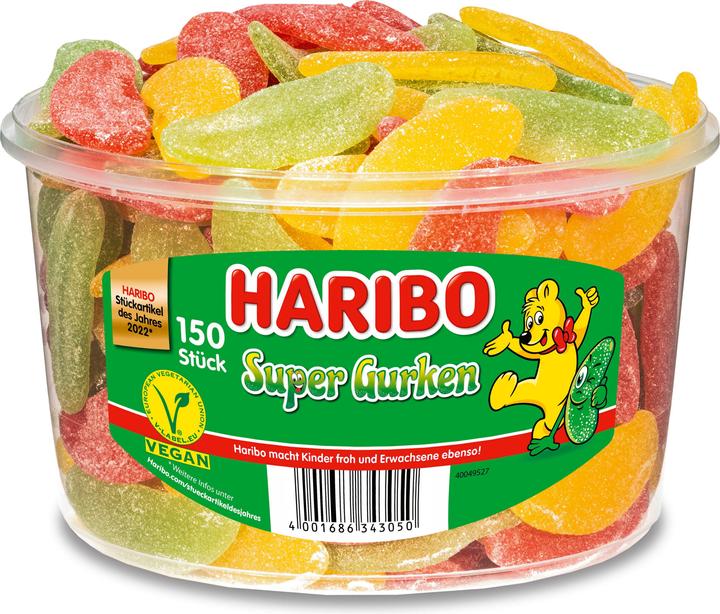 Image du produit Haribo Concombres aigres (150 pcs, 1350 g)