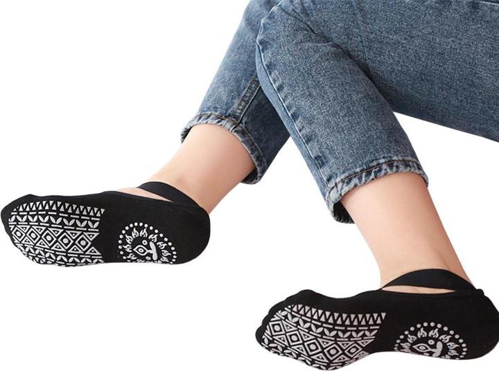 JTI Yoga-Socken im Knöchelmodell - Schwarz (One Size)