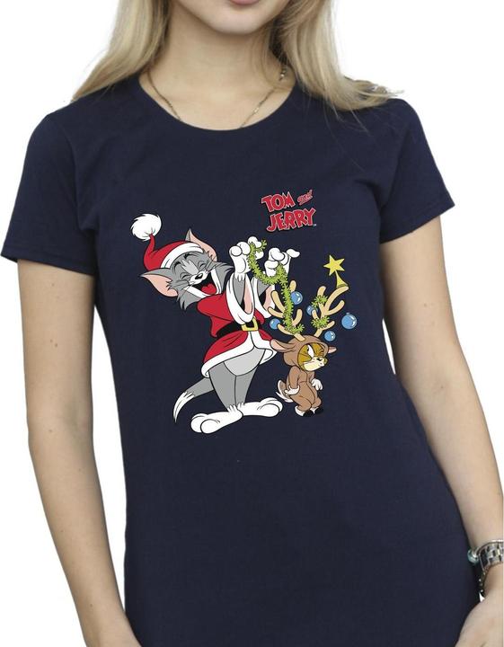 Immagine prodotto Tom & Jerry Christmas Reindeer Maglietta Donna (XXL)