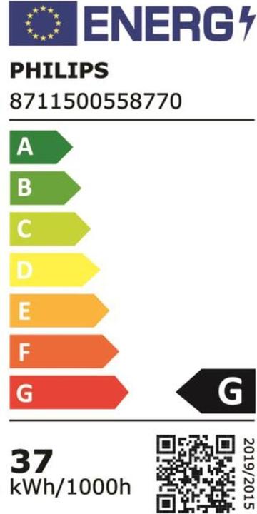 Energie-Label Philips Master TL-D Super (G13, 36.60 W, 3100 lm, 1 x, G)