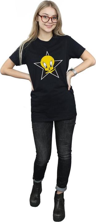 Actual product image Looney Tunes Womens/Ladies Tweety Pie Star Cotton Boyfriend T-Shirt (XL)