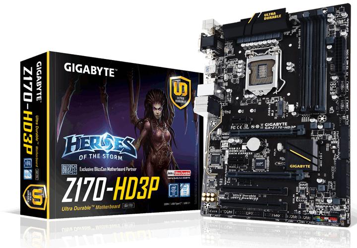 Produktbild Gigabyte Ga-Z170-Hd3p, Atx, Lga1151 (LGA 1151, Intel Z170 Express, ATX)