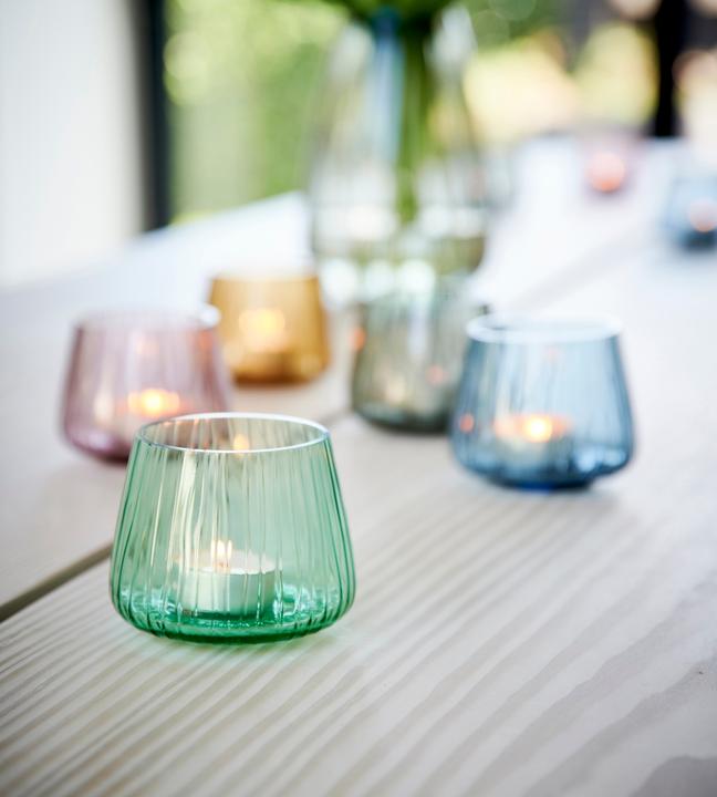 Actual product image Bitz Lantern Kusintha 2 pieces, Blue (2 x, 8.5 x 9.5 x 19.5 cm)