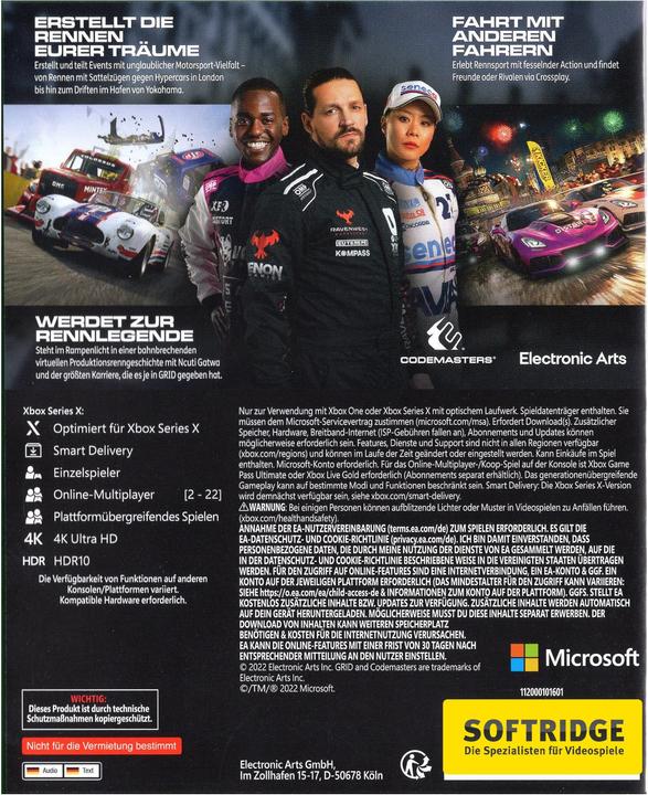Image du produit EA Games Grid Legends (Xbox One S, EN)